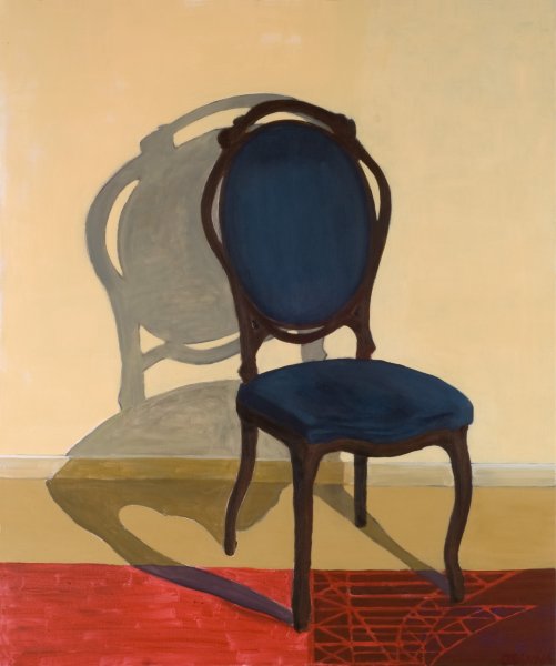 Blauer Stuhl,  Acryl/Leinwand  2006  100 x 120 cm