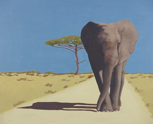 Elefant, Namibia,  Acryl/Leinwand  2013  125 x 100 cm