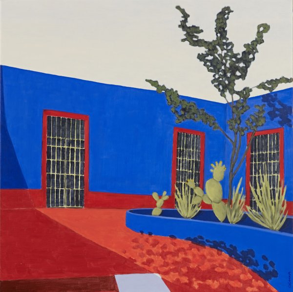 Innenhof Casa Azul, (Mexico)  Acryl/Leinwand  2009  90 x 90 cm