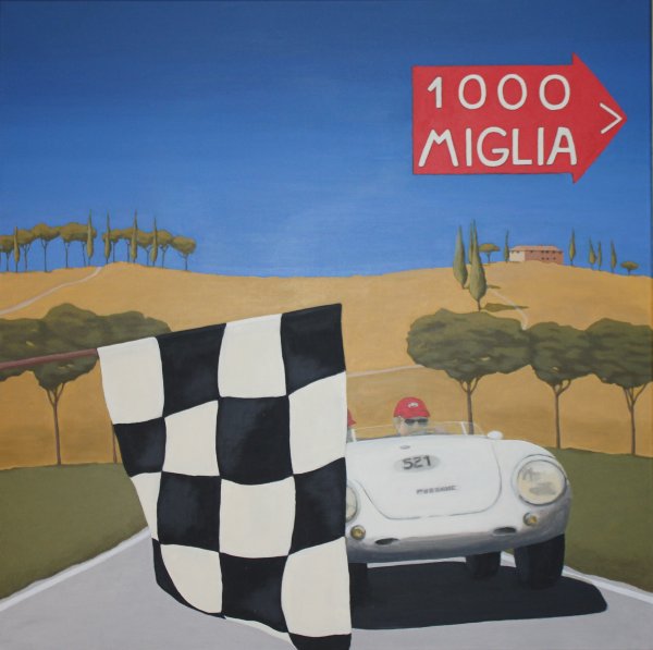 Mille Miglia 2012,  Acryl/Leinwand  2012  100 x 100 cm